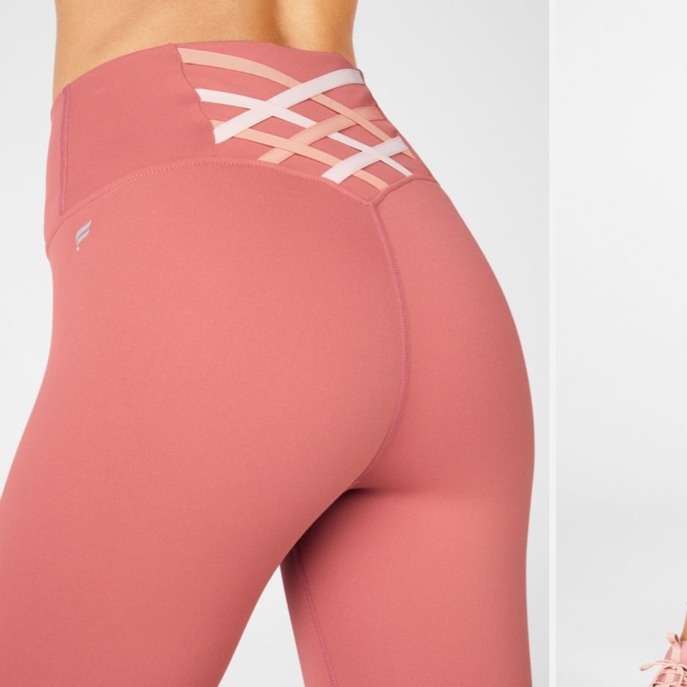 Fabletics Powerhold High Waisted Lace Up Leggings